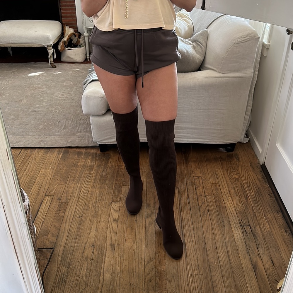Vivaia thigh high wool boots, water repellent, 38